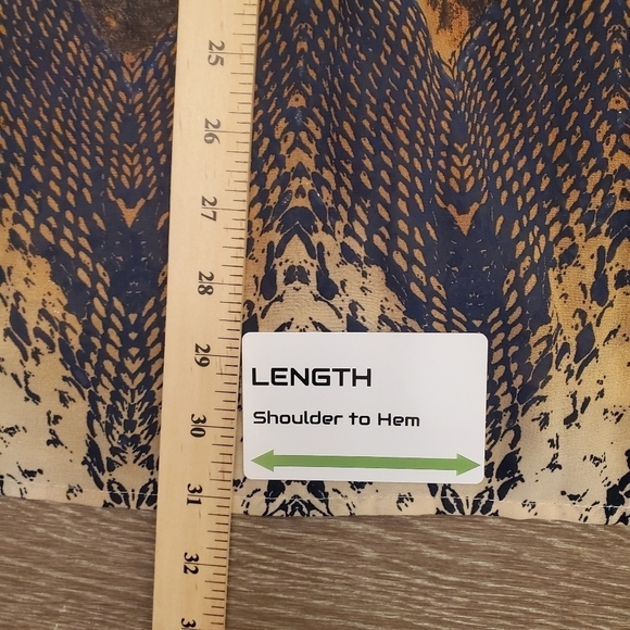 Catherines 2X Mixed Color Mixed Pattern Blouse Top - Picture 9 of 9